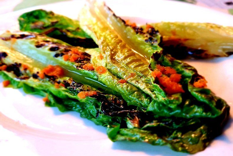 hoto of finished Photo of grilled lettuce salad leaves rv recipe