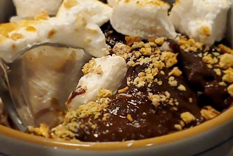 image of s'more chocolate pudding