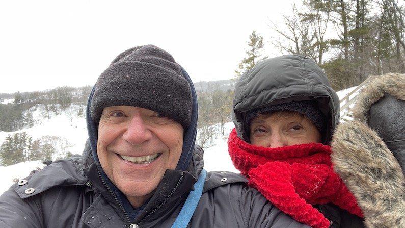 photo of mike and jen Camping the Lake Michigan Shoreline in Winter