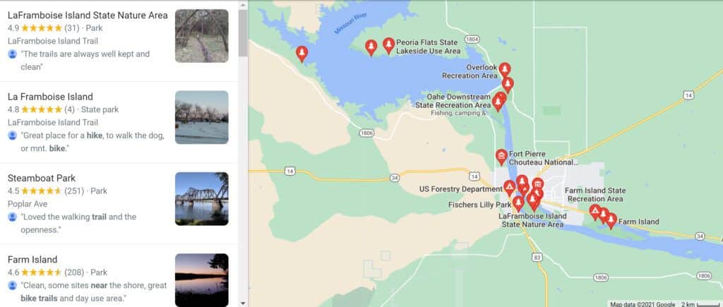 bike trails pierre sd