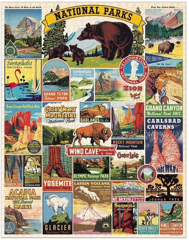 Best Camping Puzzles National Parks 1,000-Piece Puzzle