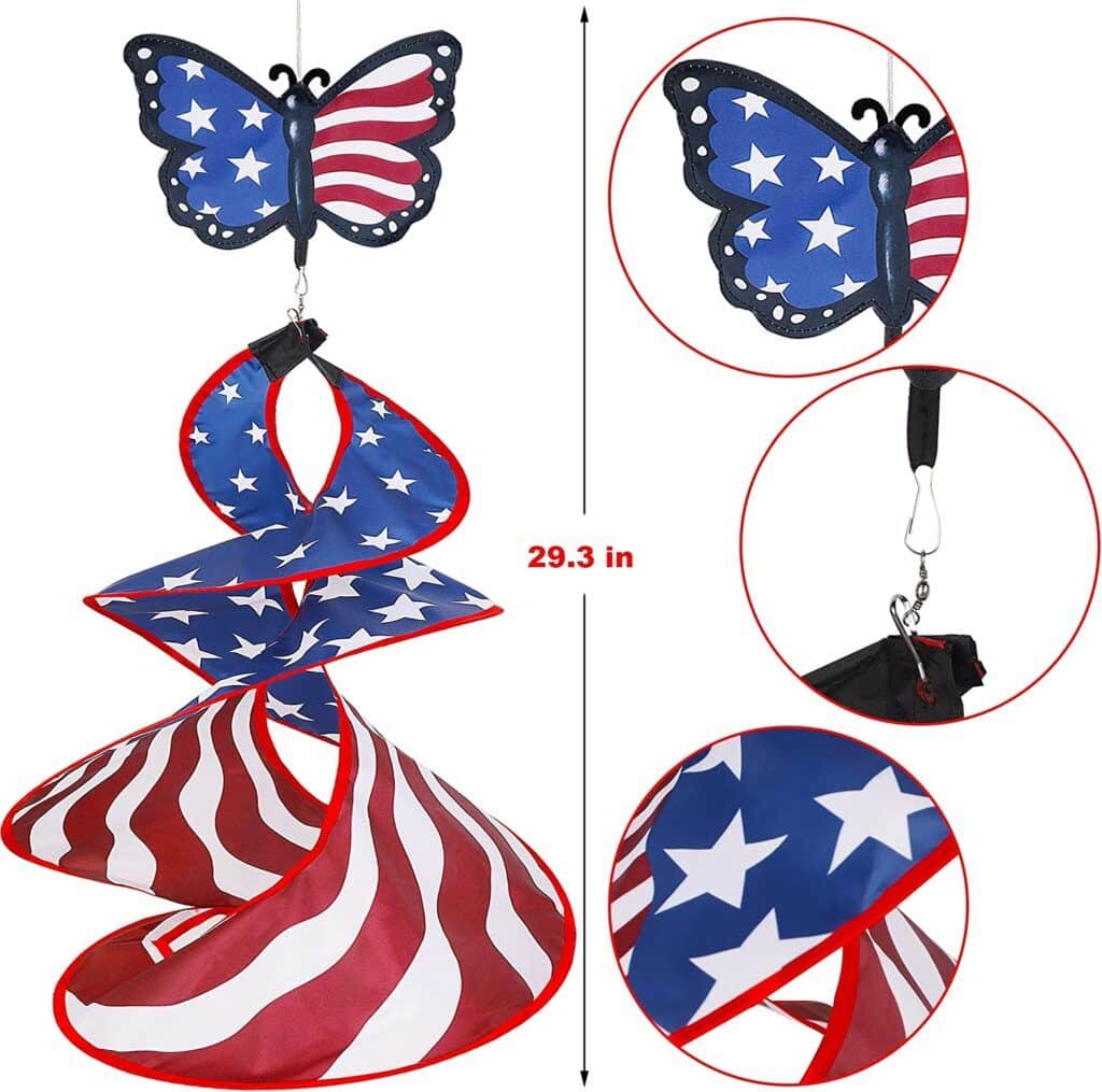 spinning patriotic butterfly