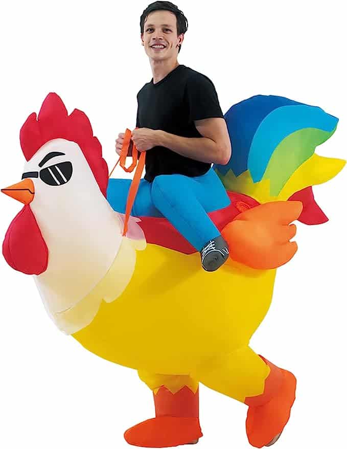 rooster riding chicken costume