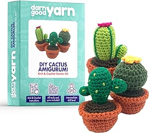 DARN GOOD YARN 3 Cactus Crochet Kit