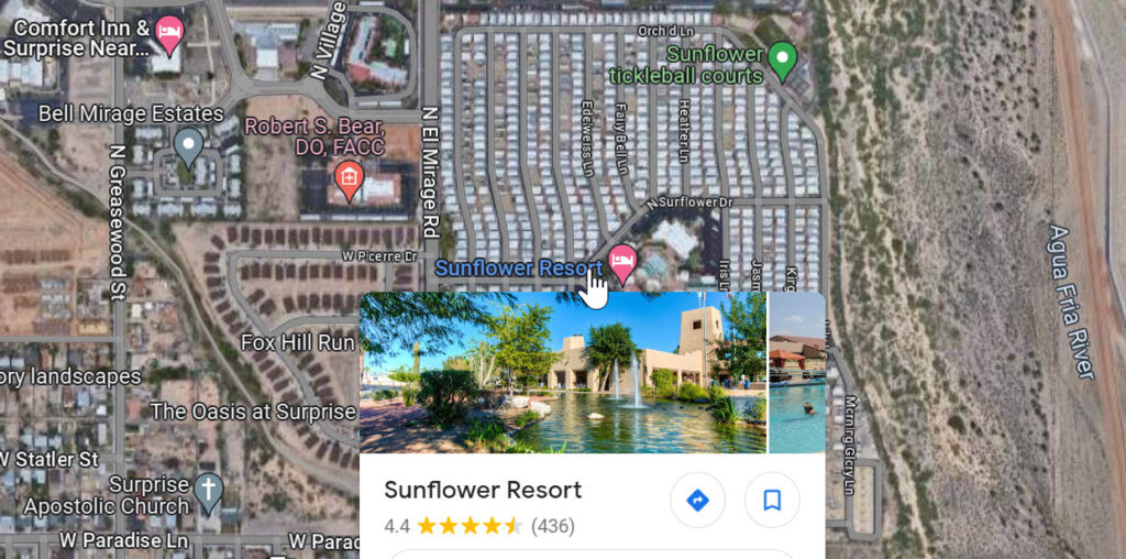 Sunflower RV Resort in Surprise, AZ